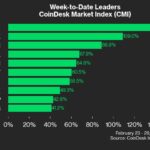 Meme Coins DOGE and SHIB Led CoinDesk 20 Gainers Last Week: CoinDesk Indices Charts