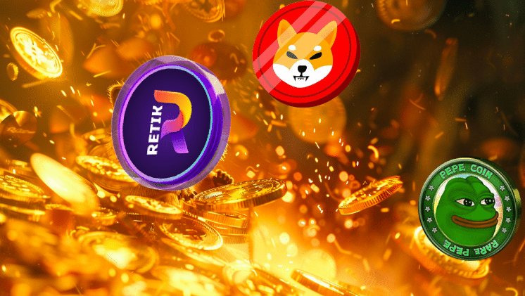 Pepe Coin (PEPE), Shiba Inu (SHIB), and Retik Finance (RETIK)